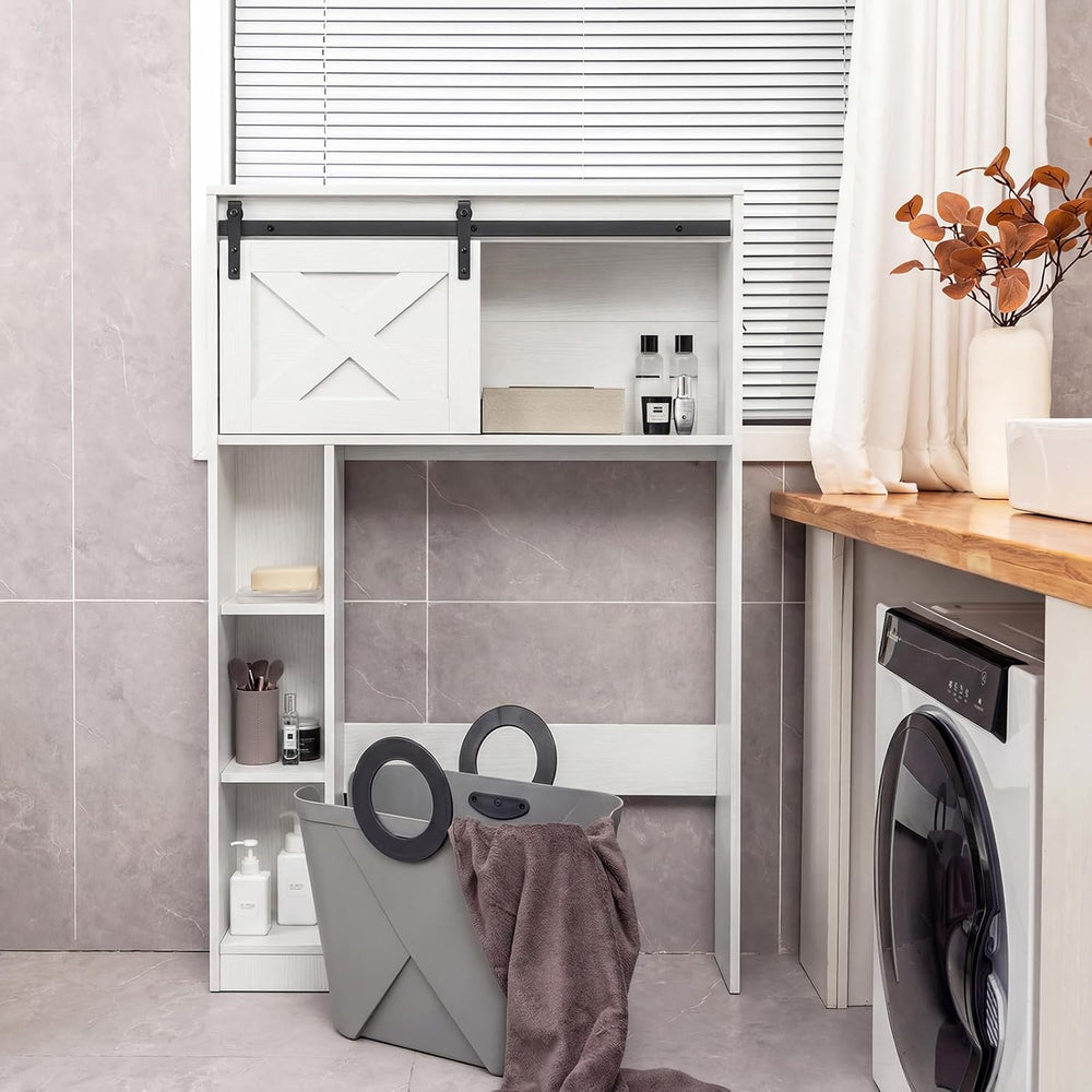 GIANTEX Over The Toilet Storage Cabinet - Freestanding Bathroom Organizer wit...