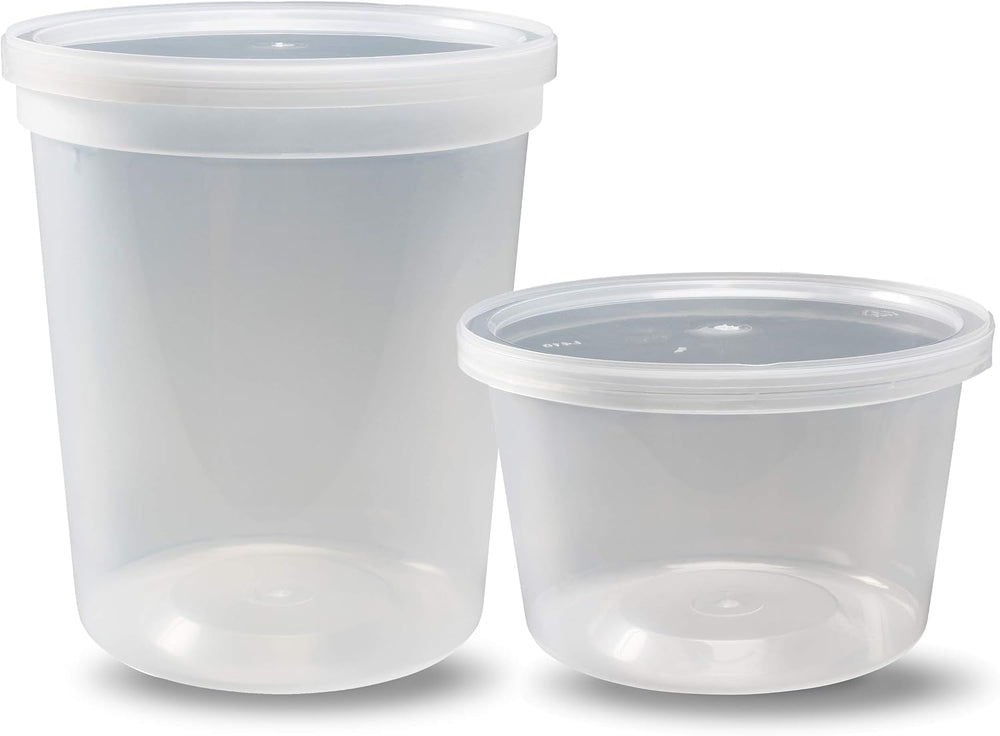 DuraHome Deli Containers with Lids for Food Storage Leakproof - 46 Sets BPA-F...