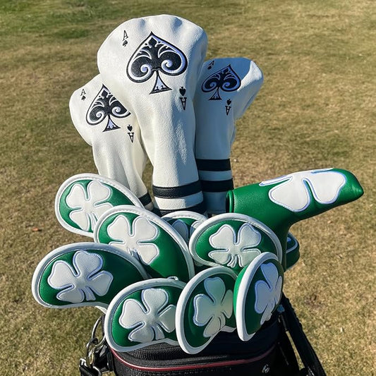 Lucky Clover Golf Iron Club Head Covers Headcovers Set, Designed to fit All - Image 2