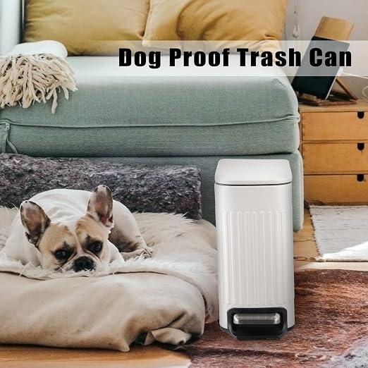 TrashAid Slim Bathroom Trash Can - Image 7