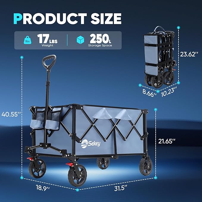 Sekey Collapsible Foldable Wagon - Image 7