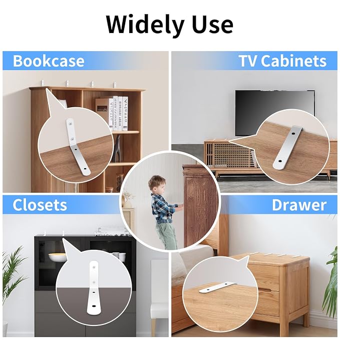 furniture anchors safety Wall straps: Baby Proofing Anti Tip Cabinet, Furniture - Image 7