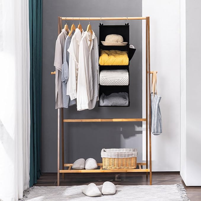 YOUDENOVA Hanging Closet Organizer, 4-Shelf Closet Hanging Storage Shelves - Image 6