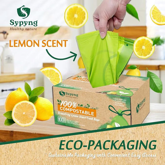 Compostable Kitchen Trash Bags 1, 6-2 Gallon - Image 2