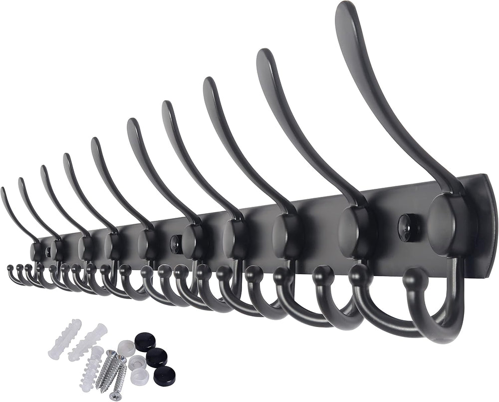 WEBI Coat Rack Wall Mount,37 5/8" Long,10 Hooks,Coat Hooks Wall Mounted,...