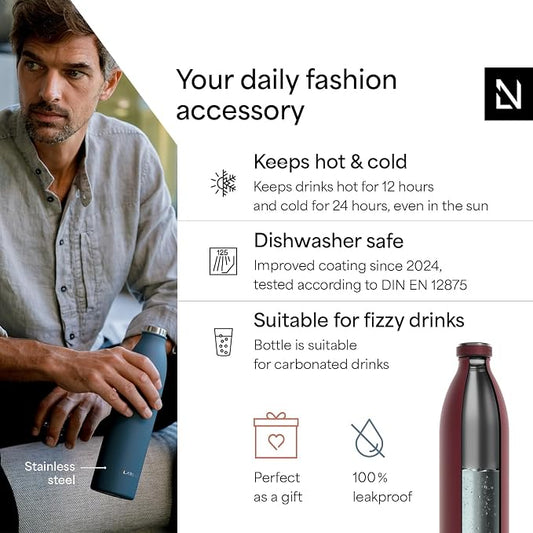 LARS NYSØM Stainless Steel Insulated XL Water Bottle 12oz 17oz 25oz 34oz 51oz | - Image 2