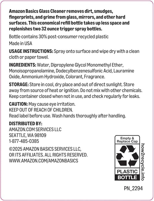 Amazon Basics Glass Cleaner Refill 67.6 Fl Oz - Image 2