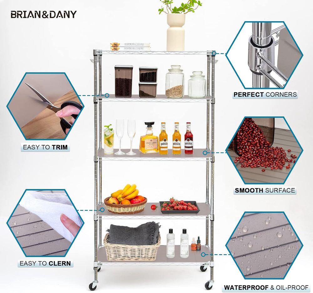 BRIAN & DANY Wire Shelf Liner 24" X 48", Heavy Duty Shelf Liner...