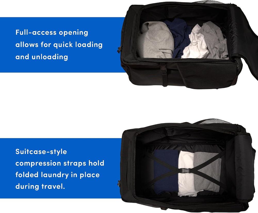 Otis 90L Extra Large Laundry Backpack Bag with Front-Load Access, Heavy Duty ...