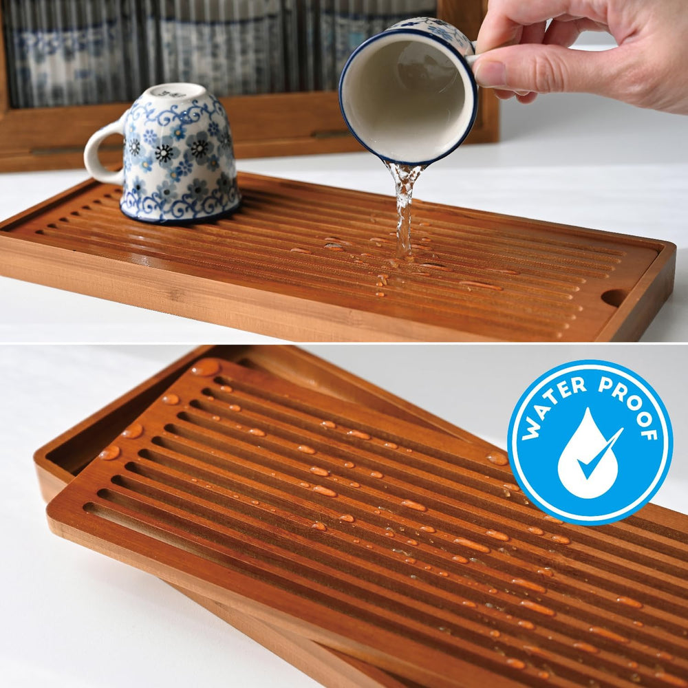 Ikee Design Wood 2-Tier Cabinet with Airflow Drying Tray