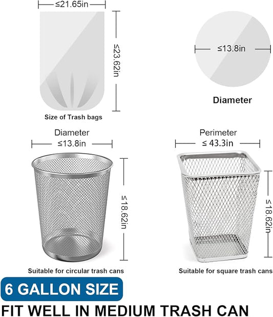 6 Gallon Trash Bags Drawstring 1.1 Mil - Image 2