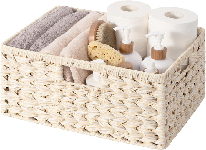 GRANNY SAYS Wicker Storage Baskets for Shelves, Waterproof Basket, 1-Pack
