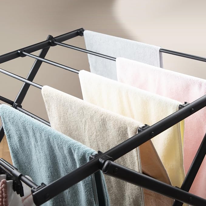 3 Tiers Foldable Clothes Drying Rack, Vertical Laundry Rack Portable and - Image 7