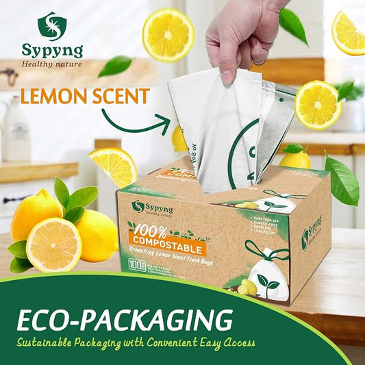 Compostable Kitchen Waste Trash Bags 3-4 Gallon Heavy Duty 100% Biodegradable - Image 2
