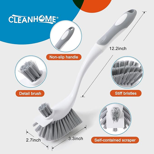 4-Pack Heavy-Duty Dish Scrub Brushes - Image 2