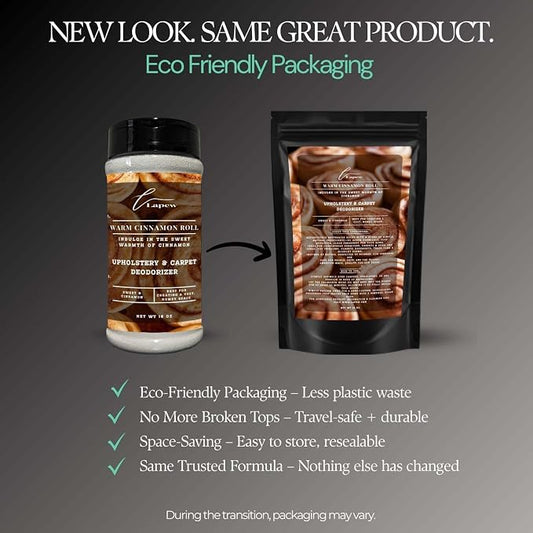 Warm Cinnamon Roll Carpet Freshener Powder 16 oz | Powerful Odor Eliminator - Image 2