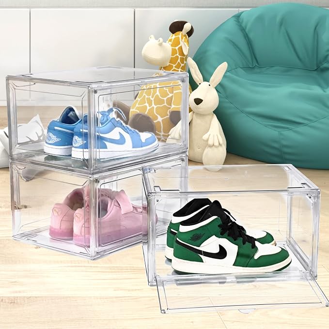 4 Pack Acrylic Shoe Boxes Sneaker Storage - Image 7
