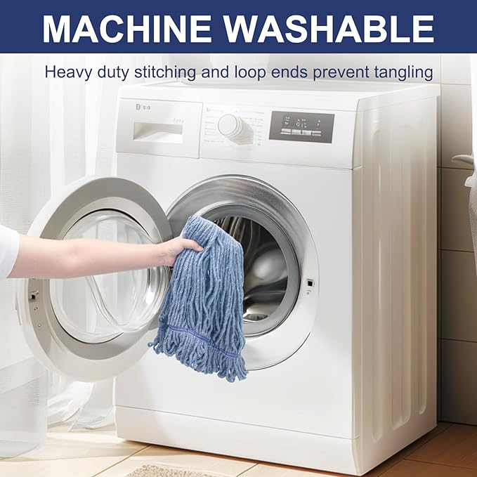 KeFanta 6 Pack Heavy Duty Commercial Mop Head Replacement, Wet Industrial - Image 7