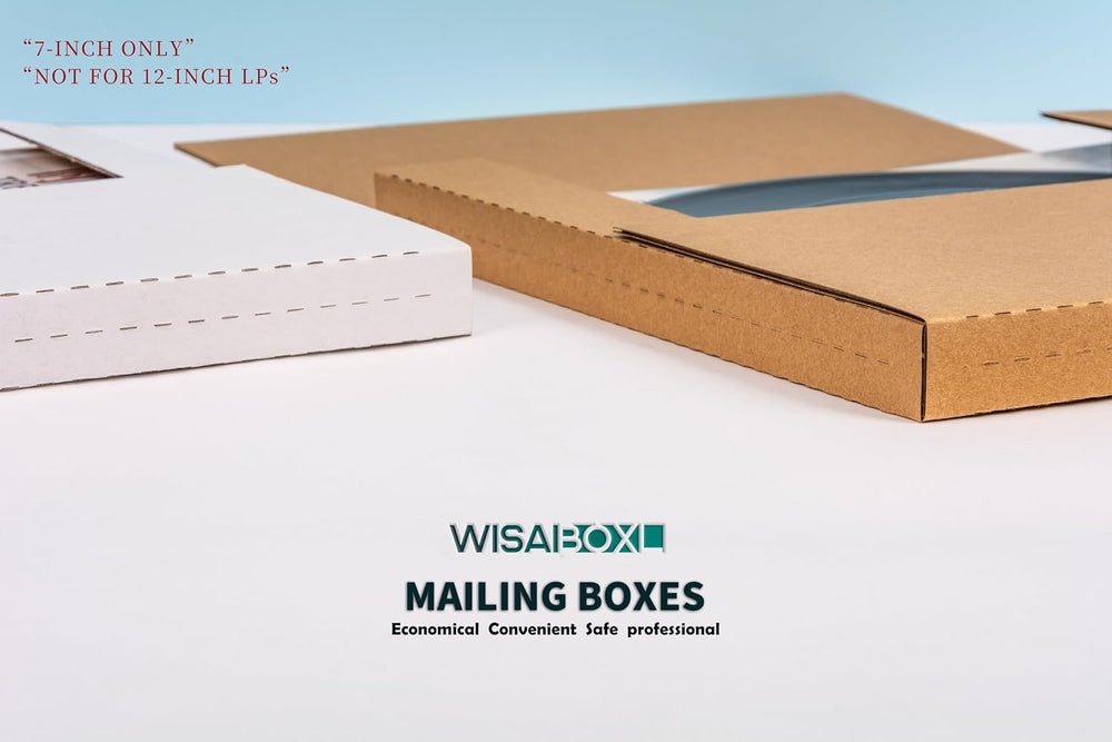 45 RPM 7-inch Record Mailers, 7.5x7.5x1 Inch Mailing Box, 50 Pack