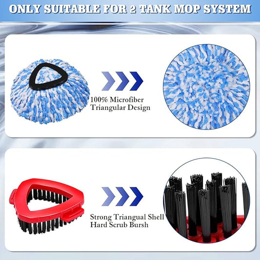 4 Pack Spin Mop Replacements Head Compatible - Image 2