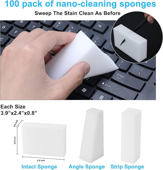 100 Pack Magic Sponge Eraser, Extra Thick and Long Lasting Melamine Cleaning - Image 2
