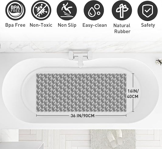 Bath Mat for Tub Non Slip Shower Mat for Elderly - Image 2