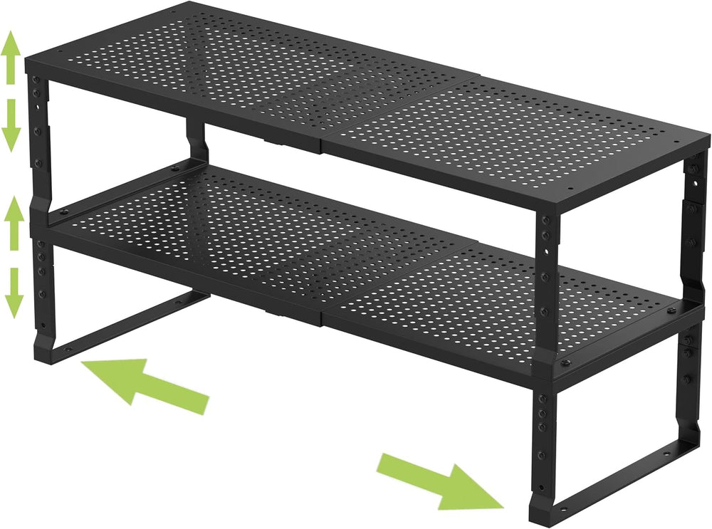 Jojocross Expandable Adjustable Stackable Kitchen Organizer, Spice Rack,Metal...