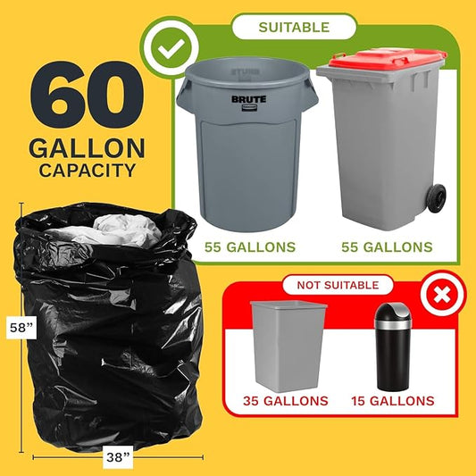 ToughBag 55 Gallon Trash Bags Heavy Duty - Image 2