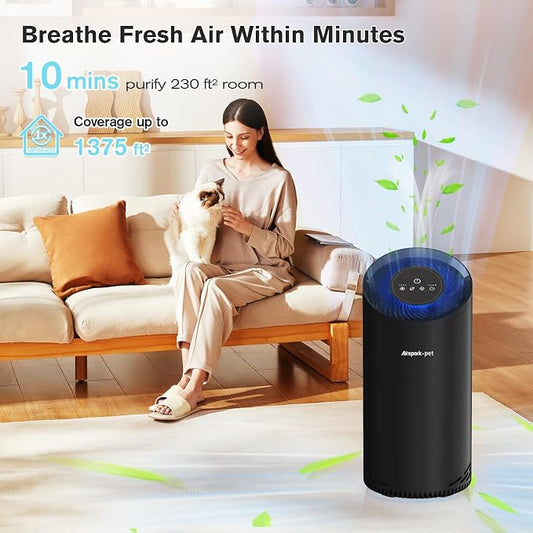 Pet Air Purifiers for Home Pets in Bedroom and Large room. Washable Pet - Image 2