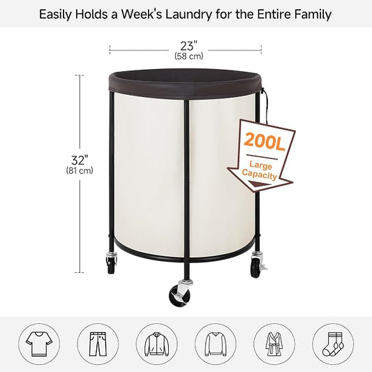 StorageWorks Rolling Laundry Basket, Laundry Hamper - Image 2