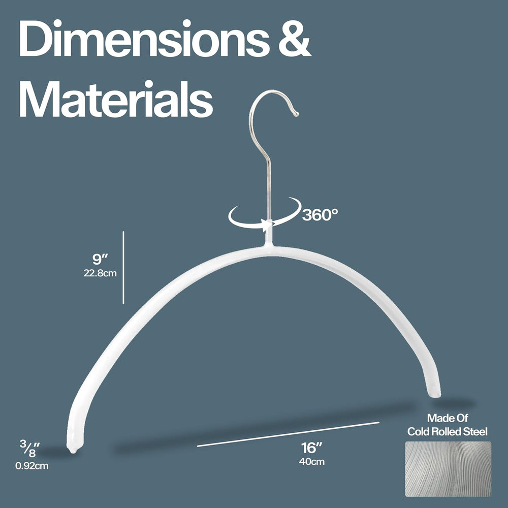 Mawa by Reston Lloyd Euro Series Non-Slip Space Saving Steel Clothes Hanger f...