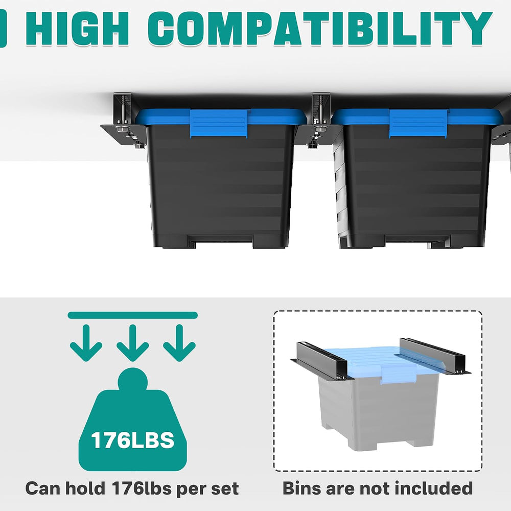 EVERHANGER Ceiling Storage Rack, Heavy Duty Overhead Storage Rack