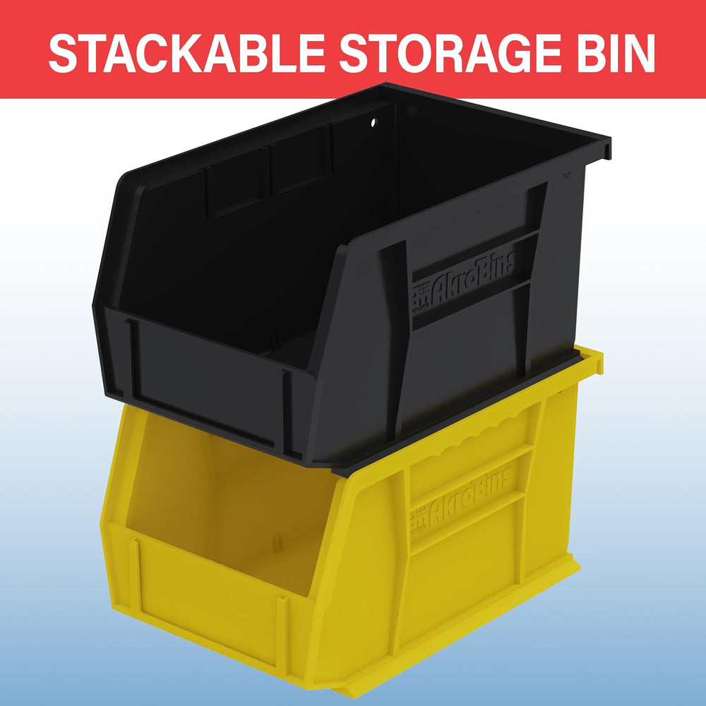 Akro-Mils 30237 AkroBins Plastic Storage Bins, 9"x6"x5", Clear...