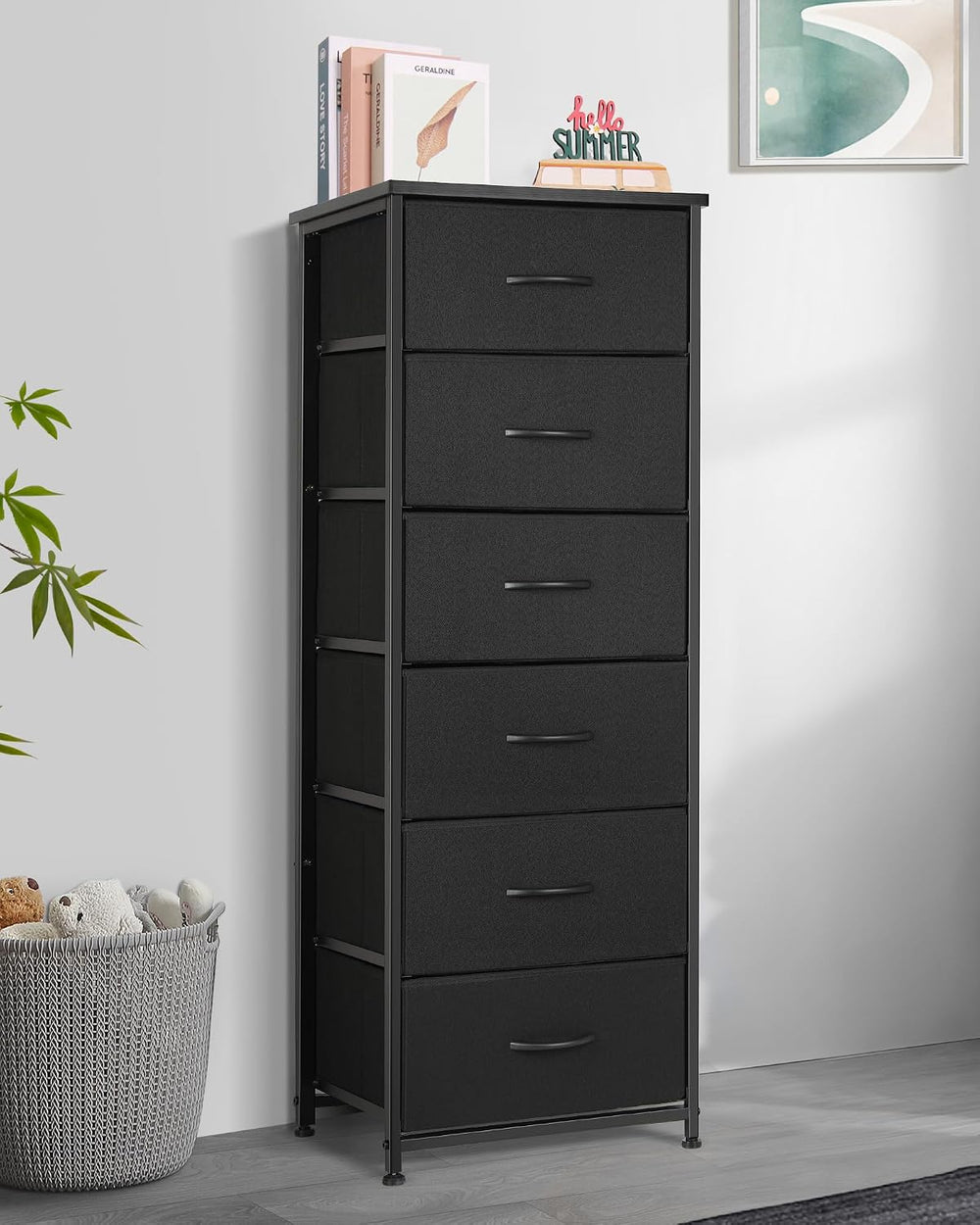 Mifuro Tall Dresser for Bedroom with 6 Drawers, Vertical Storage Organizer To...