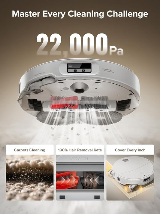 roborock Qrevo CurvX Robot Vacuum and Mop, 000Pa Suction, 3.14’’ Ultra Slim - Image 2