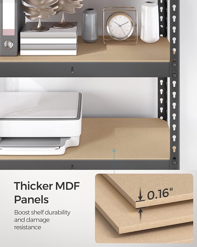 SONGMICS 5-Tier Storage Shelves, Load 2310 lb, Boltless Assembly, Adjustable
