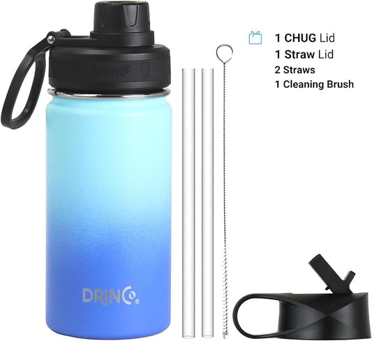 DRINCO Stainless Steel Water Bottle Spout Lid Vacuum Insulated Double Wall - Image 2