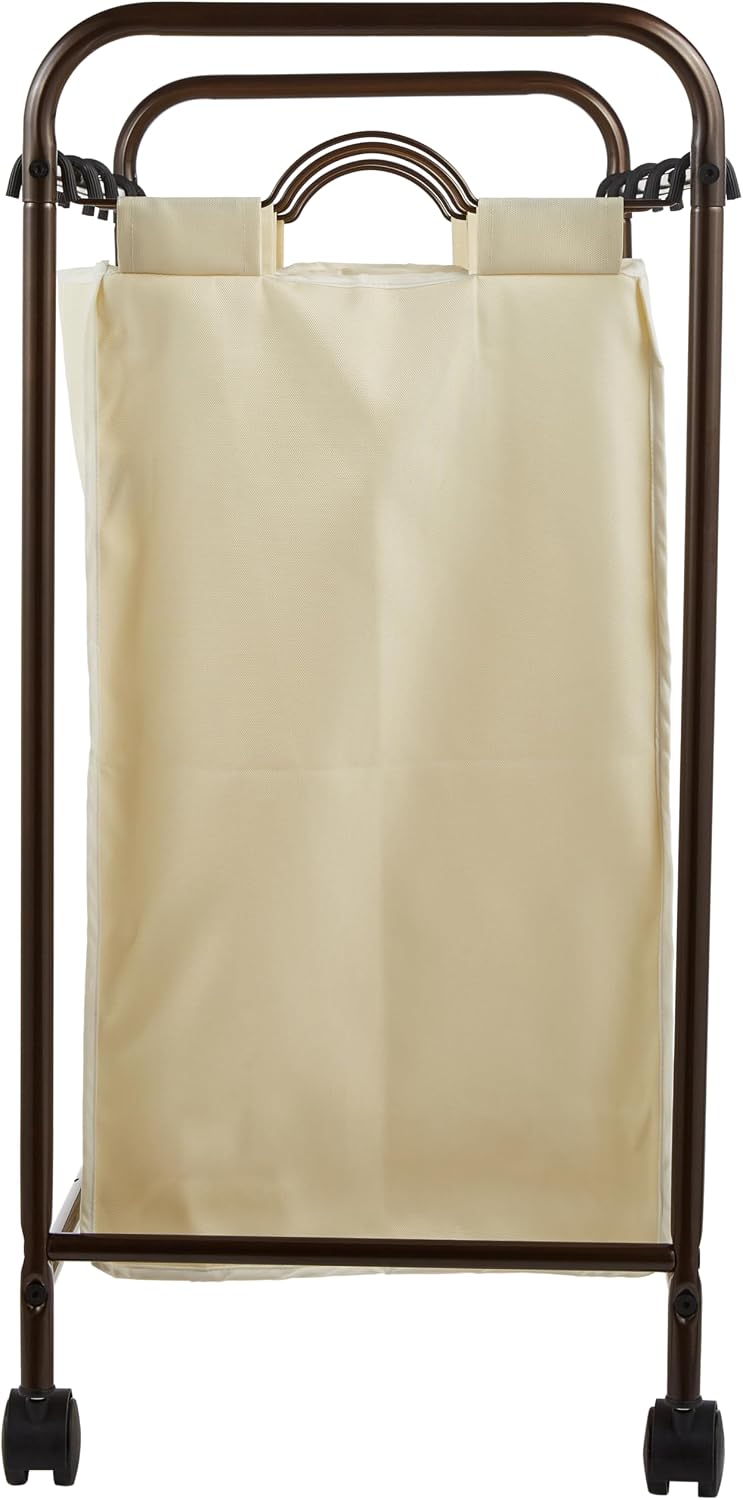 Household Essentials 7173 Rolling Quad Laundry Sorter with Removable Hamper B...
