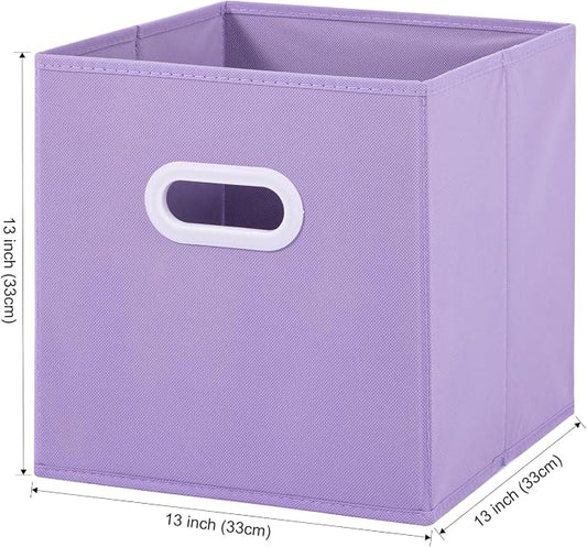 Stero Fabric Storage Cubes Bins, 13 inch Fun Colored Foldable Storage Baskets - Image 2