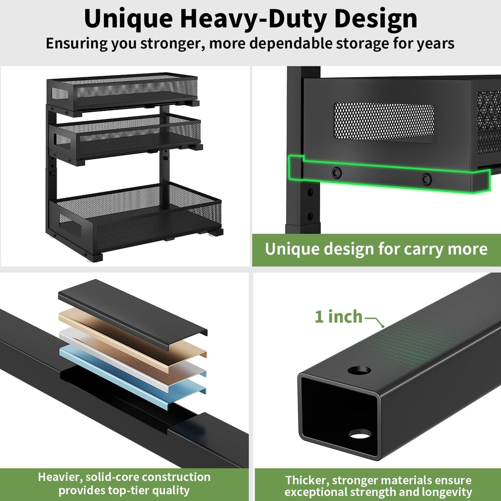 Under Sink Organizer,3-Tier Heavy Duty Pull out Cabinet Organizer Shelf