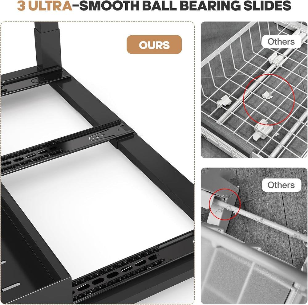 1 Pack Expandable Under Sink Organizers And Storage With Upgrade Ball-Bearing...