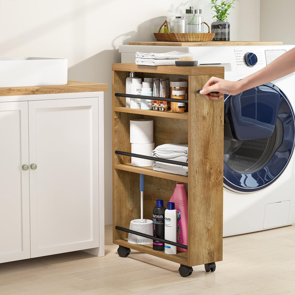 Tribesigns Slim Storage Cart, Rolling Narrow Kitchen Cart on Wheels for Small...