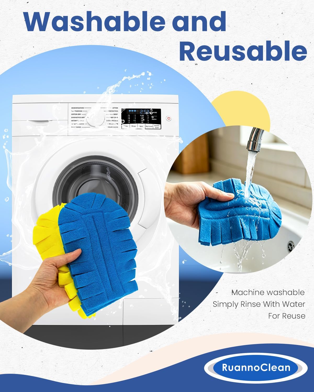 6 PCS Reusable Duster Refills Compatible with Swiffer, Washable Fleece Duster Pads 360 Heavy Duty Duster Refills for Fan, Window, Furniture, Floor Car Dust Cleaning (Handle is Not Included)