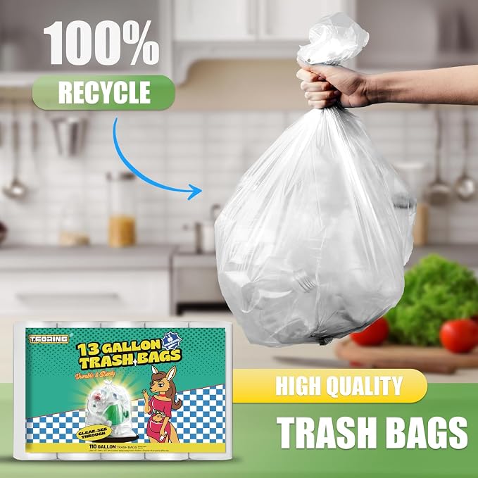 13 Gallon Tall Kitchen Trash Bags - Image 6