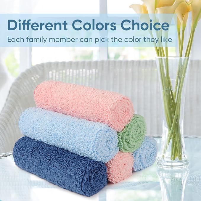 HOMEXCEL Microfiber Washcloths 12 Pack, Highly Absorbent and Soft Face Towel - Image 7