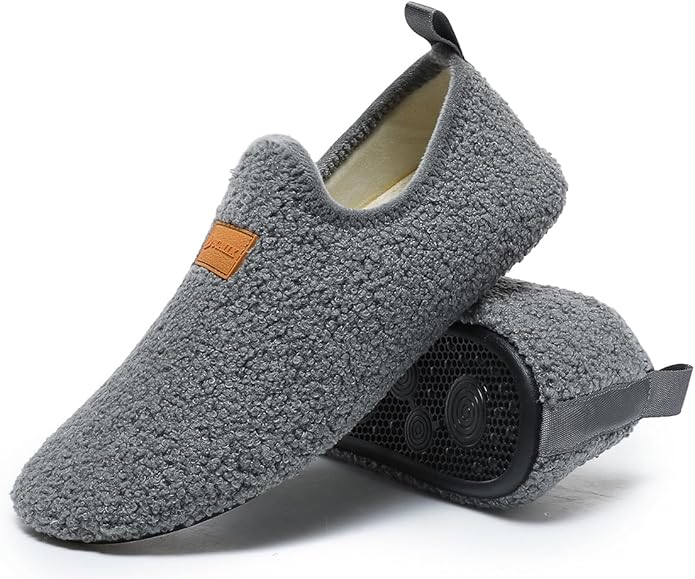 QZKDM Lightweight Slip on Grip Indoor House Slippers Barefoot Non Slip Home - Image 6