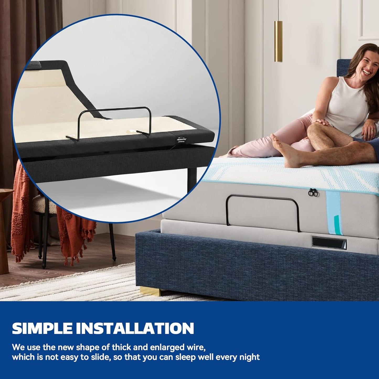 30 inches Across Mattress Retainer Bar Model 63000881 fits Tempur-Pedic Ergo(for King Size Base),can not be Used for Lifting The Adjustable Bed !