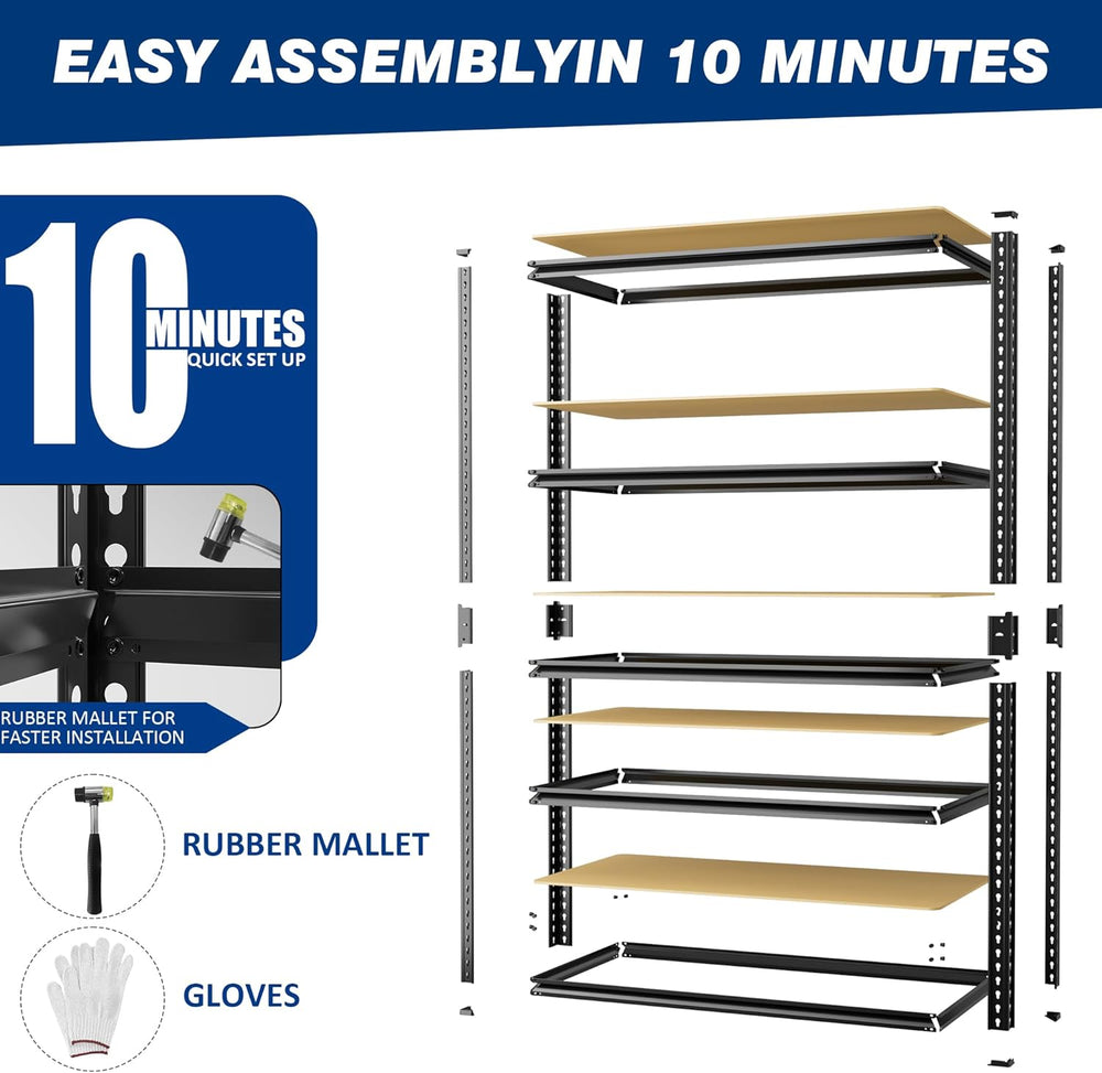 2025LBS Storage Shelves Heavy Duty 5 Tier Garage Storage Shelves