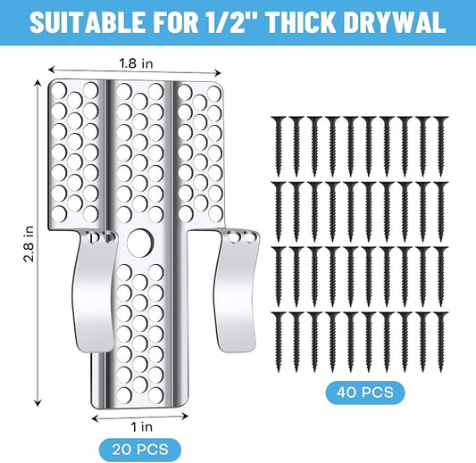 Drywall Repair Clips, 8 Pack Stainless Steel Wall Patch Kit - Image 2