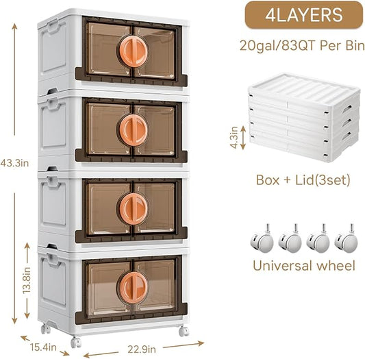 JEKO&JEKO 332Qt Lockable Stackable Storage Bins - Image 2